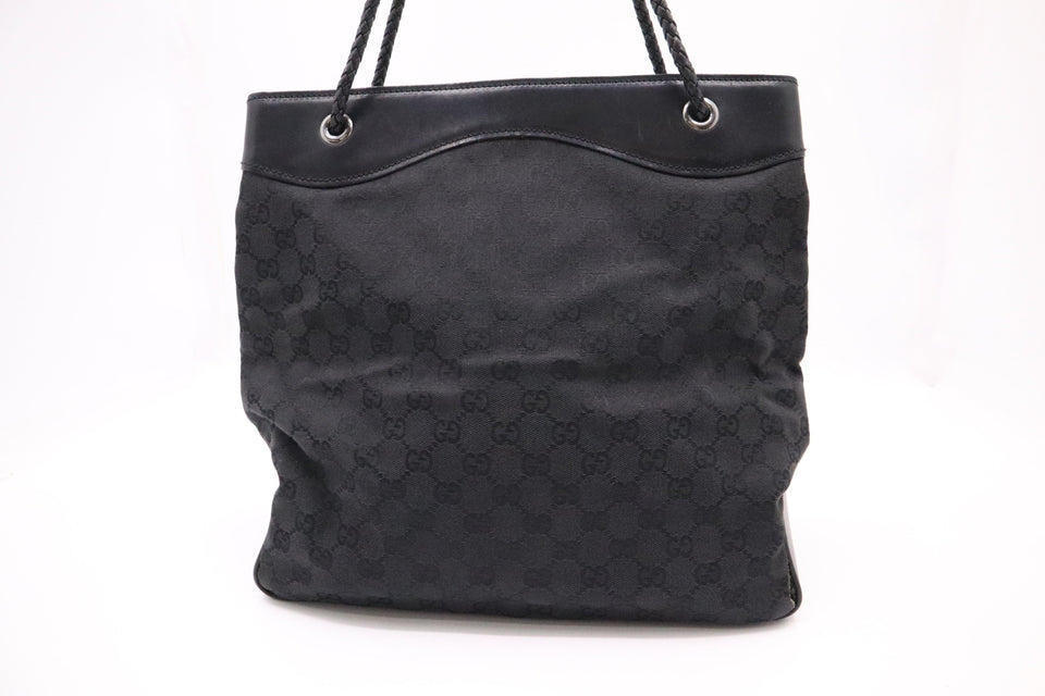Gucci Gifford Tote Bag in Black GG Canvas