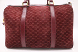 Gucci Boston Bag in Burgundy GG Suede