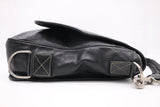 Gucci Crest Chain Messenger Bag in Black Leather