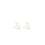 Chanel Heart Pearl Earrings With Crystals Light Gold