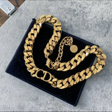 Dior Danseuse Etoile CD Goldtone Chain Choker