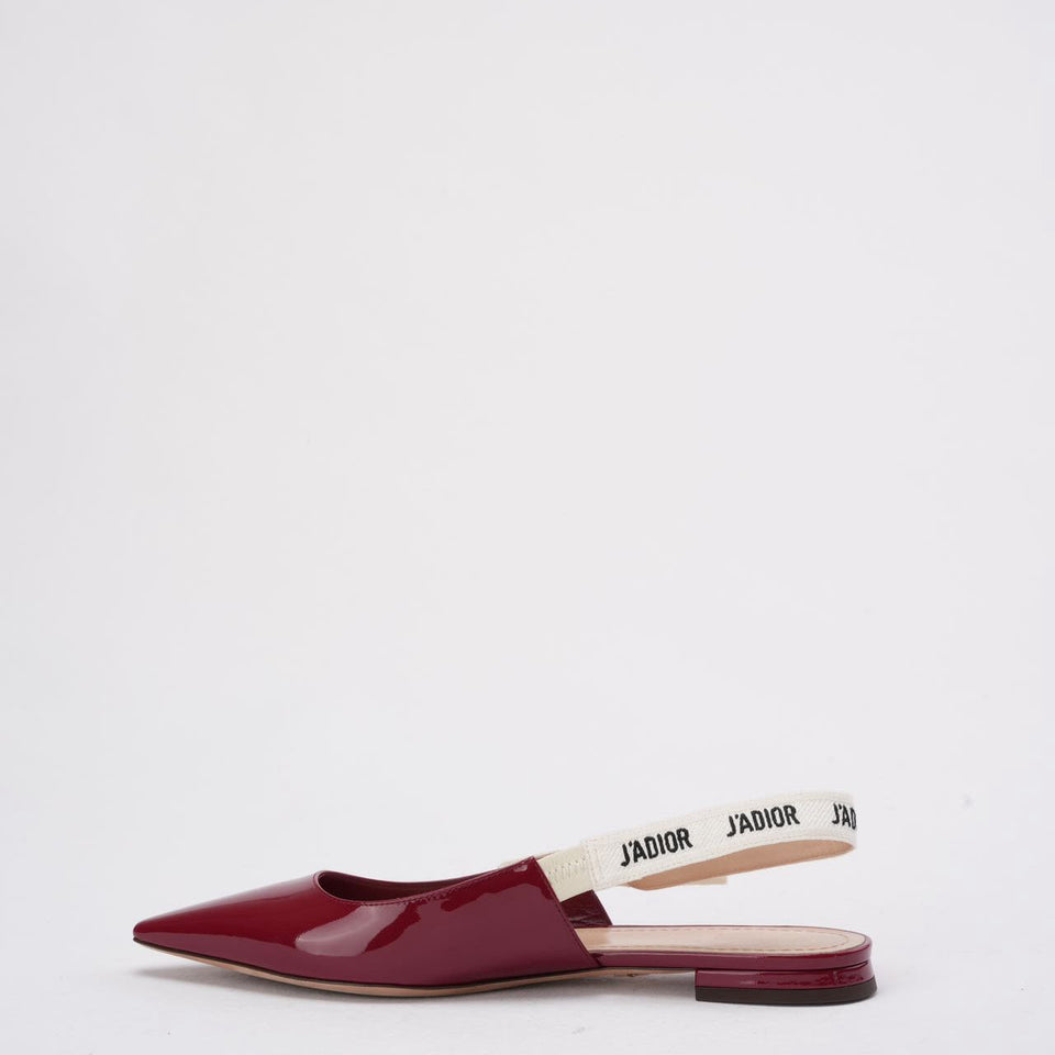 Christian Dior J'ADior Slingback Pumps in Burgundy Patent 39.5