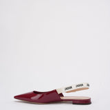 Christian Dior J'ADior Slingback Pumps in Burgundy Patent 39.5
