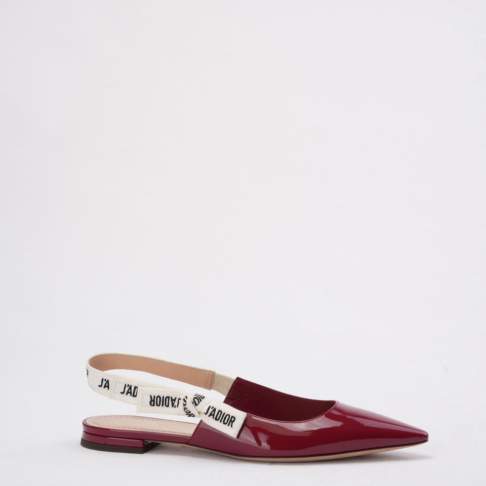 Christian Dior J'ADior Slingback Pumps in Burgundy Patent 39.5