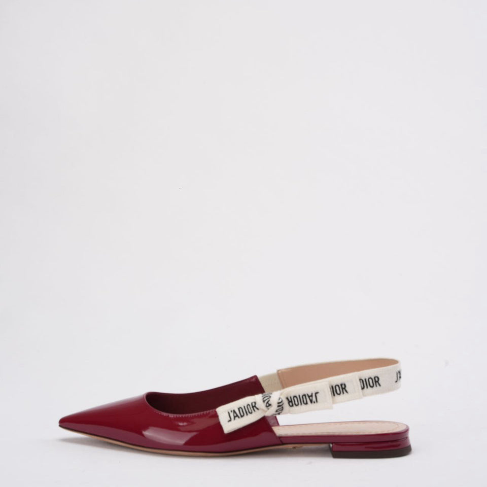 Christian Dior J'ADior Slingback Pumps in Burgundy Patent 39.5