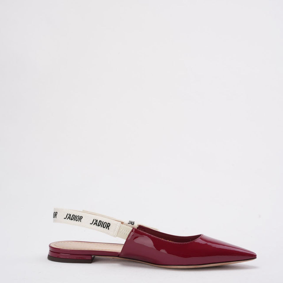Christian Dior J'ADior Slingback Pumps in Burgundy Patent 39.5