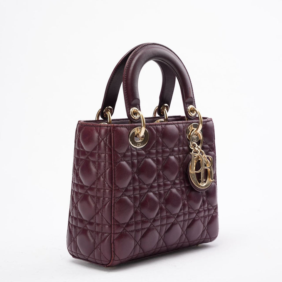 Dior Small Lady Dior My ABCDior Bag in Burgundy 2018