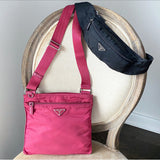 Prada Vintage Original Pink Nylon Tessuto Messenger Bag