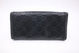 Gucci Continental Wallet in Black Guccissima Leather