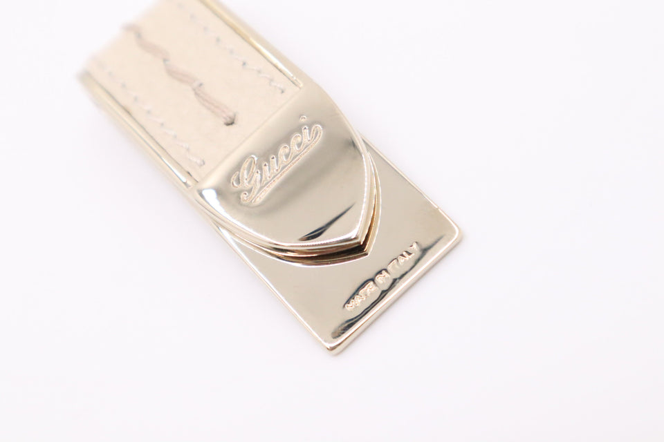 Gucci Money Clip with Off White Leather