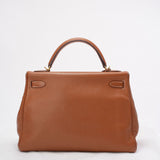 Hermes Kelly 32 cm Bag in Golden Clemence Leather with Golden Hardware 2015