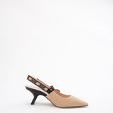 Dior J'ADior Slingback Pumps in Beige Two-Tone Fabric 39D