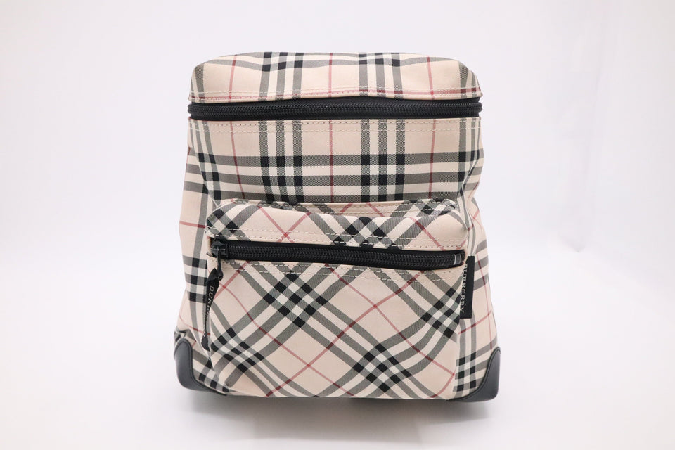 Burberry Backpack in Beige Check Nylon