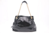 Gucci Soho Chain Shoulder Bag in Black Patent Leather