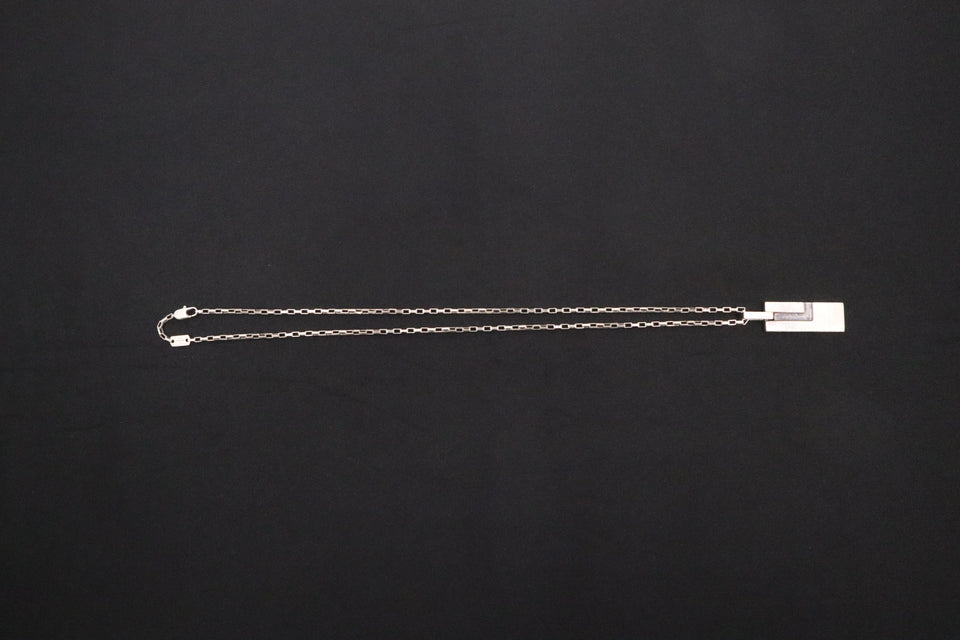 Gucci Rectangle Necklace in Sterling Silver