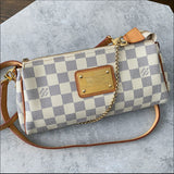 Louis Vuitton Damier Azur Eva Pochette Crossbody Bag