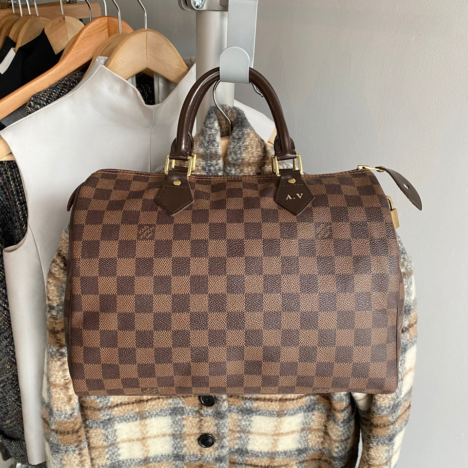 Louis Vuitton Damier Ebene Speedy 30 Doctor Duffle Bag
