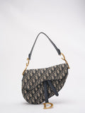 Dior Saddle Bag Medium Blue Oblique Jacquard 2020
