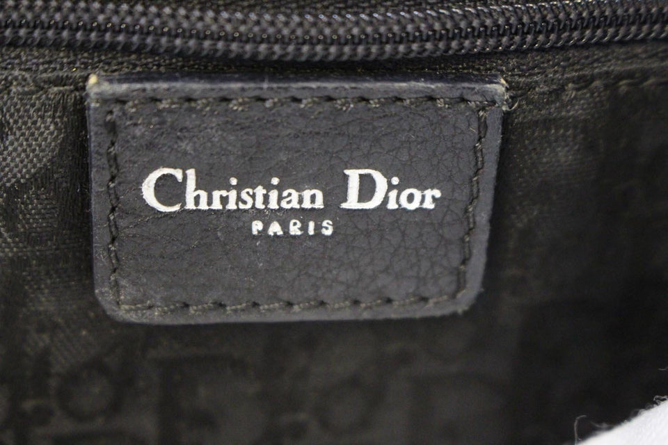 Christian Dior Black Leather Cannage Medium Tote Bag