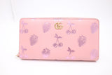 Gucci Long Wallet in Strawberry and Cherry Pink Leather