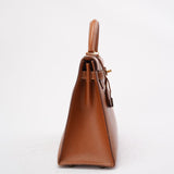 Hermes Vintage Gold Kelly Sellier 32 Epsom U Circle 1991