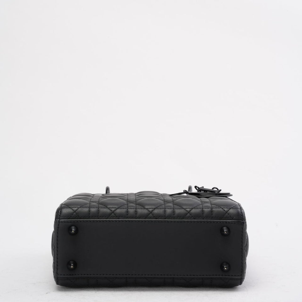 Christian Dior Matte Black Small Lady Dior Bag 2023