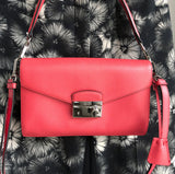 Prada Hot Pink Saffiano Lux Convertible 2 in 1 Sound Bag