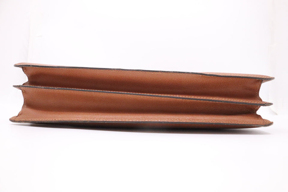 Gucci Bamboo Briefcase in Tan Brown Leather