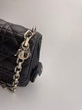 Dior Miss Dior Shoulder Bag in Black Lambskin Leather with Silver Hardware
