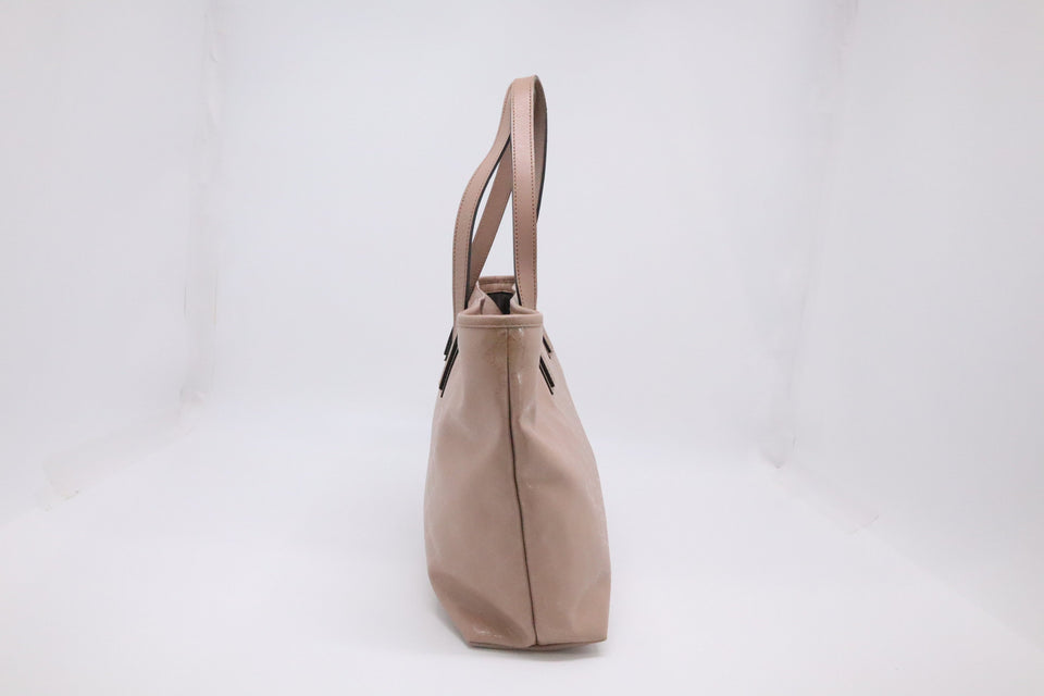 Gucci Inprime Tote in Pink Coated Canvas