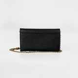 Christian Dior Long Saddle Wallet On Chain WOC Black