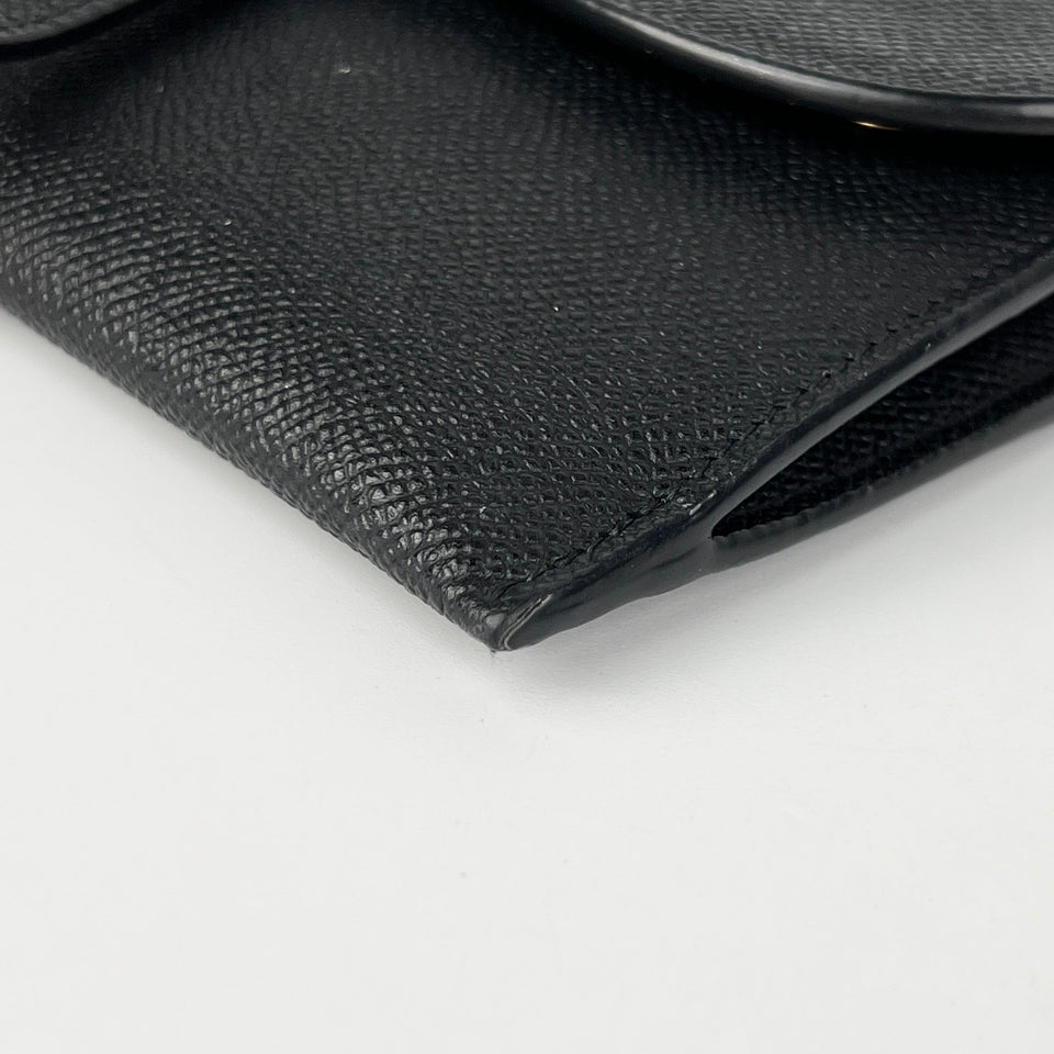 Christian Dior Long Saddle Wallet On Chain WOC Black