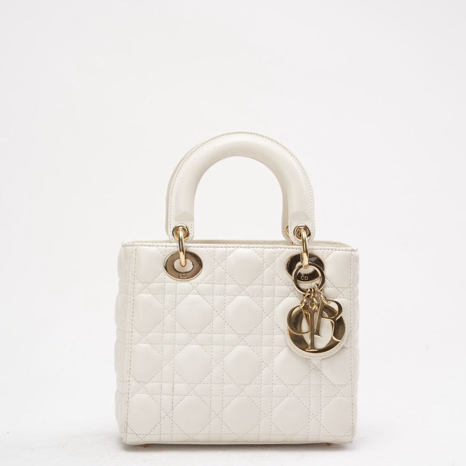 Dior White Small Lady Dior My ABCDior Bag 2022