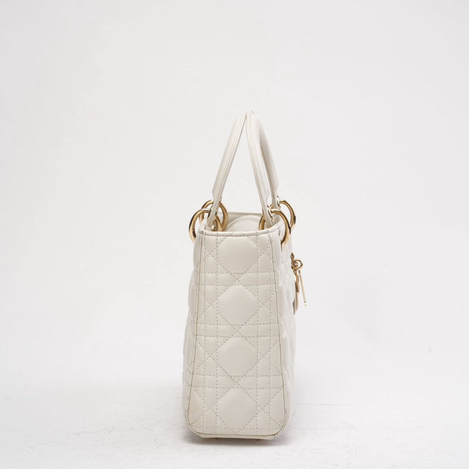 Dior White Small Lady Dior My ABCDior Bag 2022