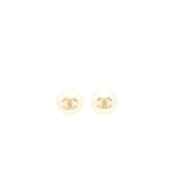 Chanel Giant Pearl With CC Logo Earring L