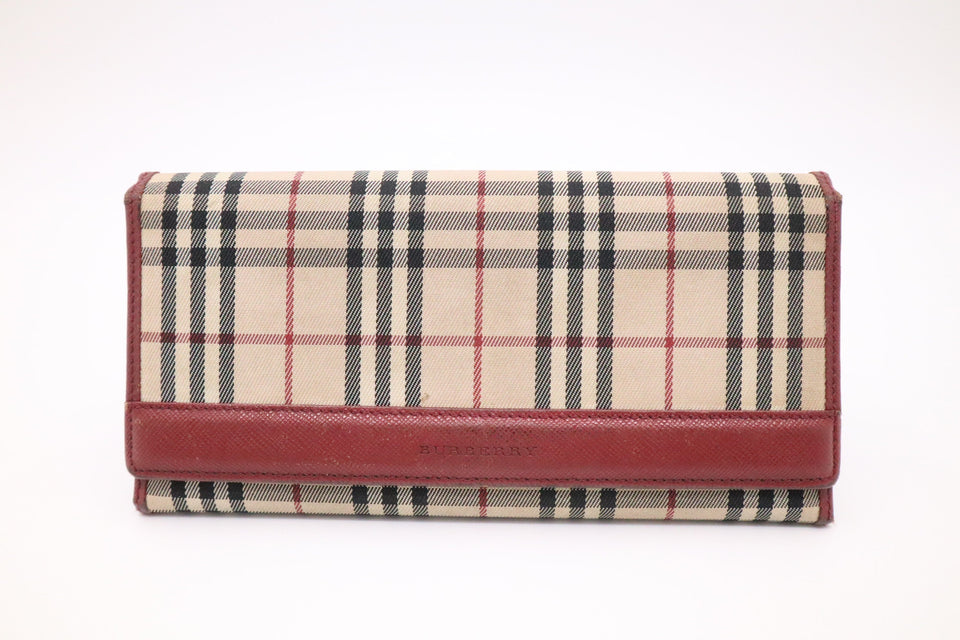 Burberry Long Wallet in Novacheck Canvas