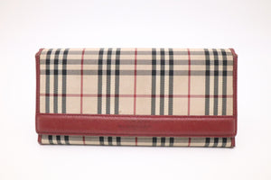 Burberry Bifold Long Wallet in Nova Check Canvas