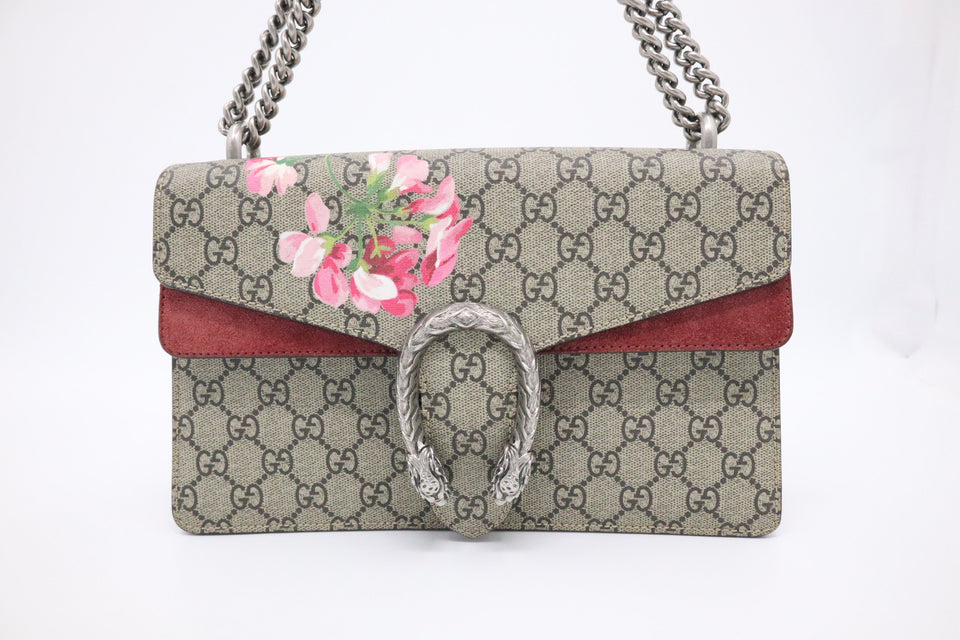 Gucci Medium Dionysus in Pink Blooms GG Canvas