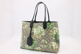 Gucci Reversible Tote in Green Blooms GG Supreme Canvas