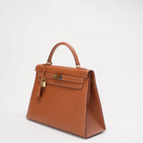 Hermes Vintage Gold Kelly Sellier 32 Epsom Y Circle 1995