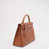 Hermes Vintage Gold Kelly Sellier 32 Epsom Y Circle 1995