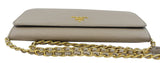 Prada Marmo Saffiano Metal Leather Chain Clutch Bag