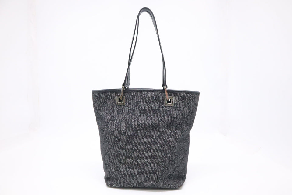 Gucci Mini Bucket Bag in Grey Canvas