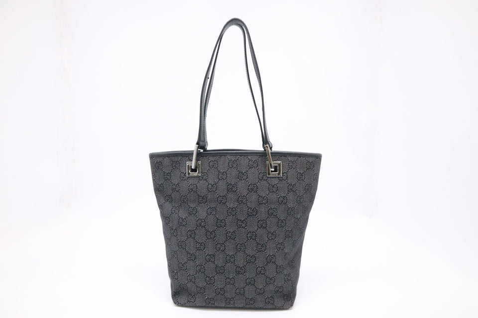 Gucci Mini Bucket Bag in Grey Canvas