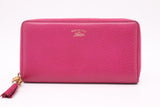Gucci Bamboo Long Wallet in Pink Leather