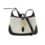 Gucci Jackie 1961 Black & White Leather Bag Small