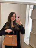 Hermes Vintage Gold Kelly Sellier 28 Epsom N Circle 1984