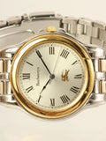Luxury Burberry Round Logo Face Watch Silver/Gold