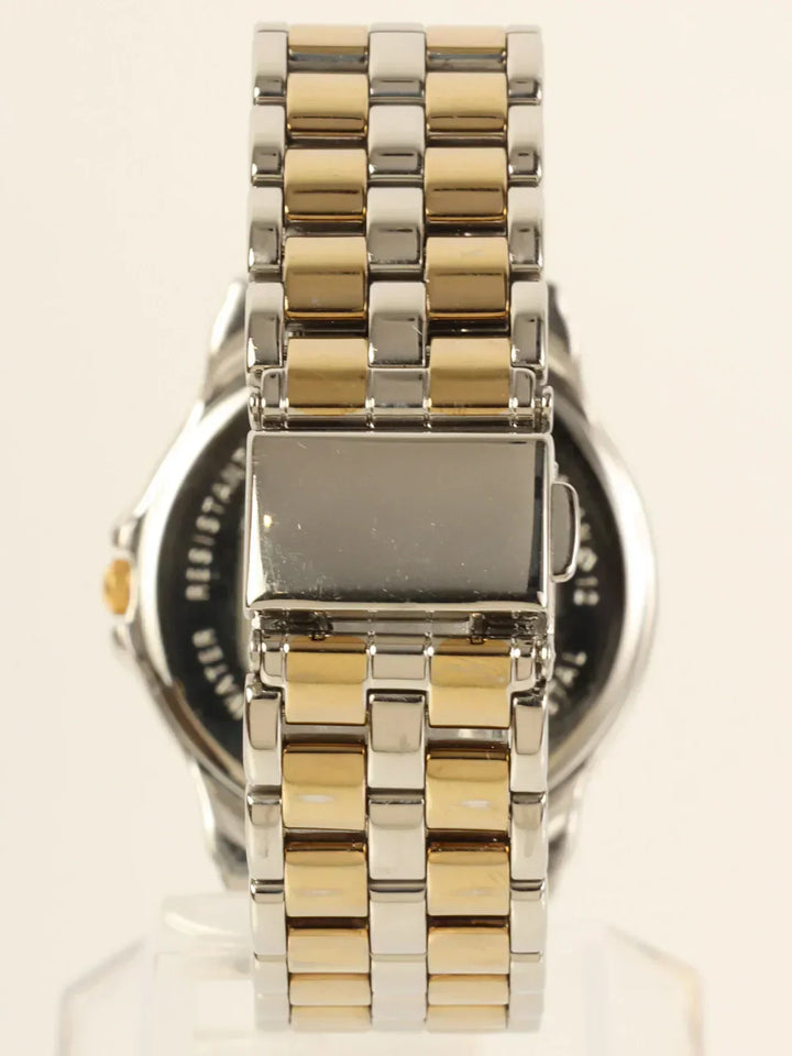 Luxury Burberry Round Logo Face Watch Silver/Gold