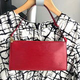 Louis Vuitton Red Epi Leather Small Pochette Bag